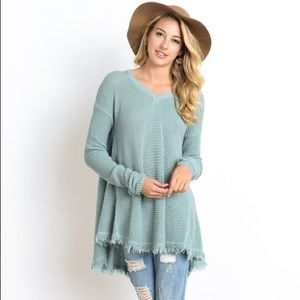 Light Blue Wishlist Cold Shoulder Sweater